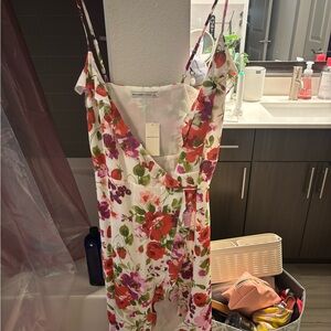 Abercrombie & Fitch Floral and Strawberry Dress with Red and Green Accents